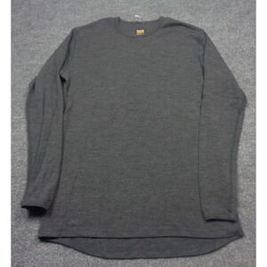 Meriwool Shirt Mens L Gray Merino 250g Base Layer Long Sleeve Oeko Tex Outdoor